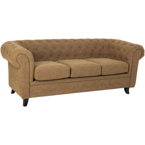 Sofá beige 199x82x76h cm