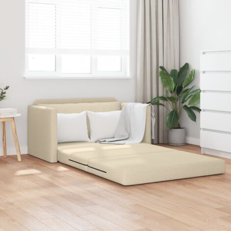 Sofa Bett Creme 124 x 71 x 78 cm Stoff vidaXL