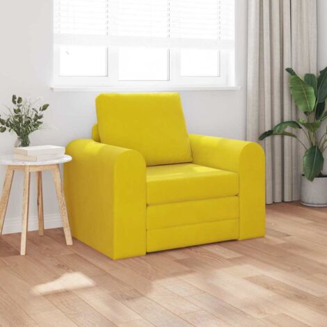 Sofa Bett Gelb 98 x 71 x 83 cm Samt vidaXL
