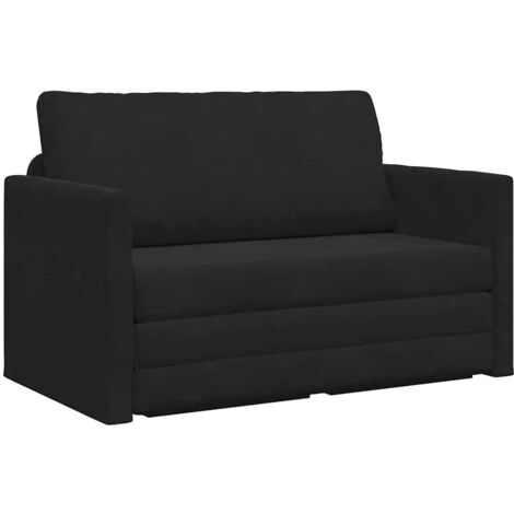 Sofa Bett Schwarz 124 x 204 x 61 cm Samt vidaXL