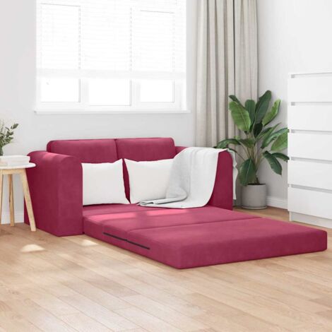 Sofa Bett Weinrot 148 x 71 x 83 cm Samt vidaXL