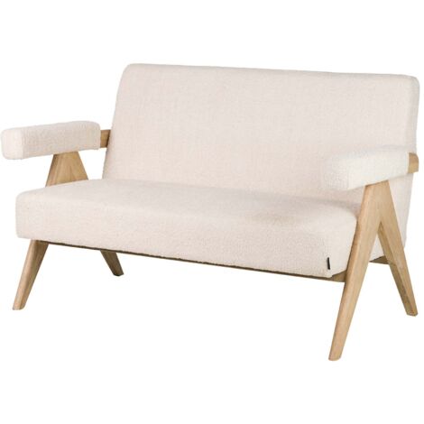 Sofa Boucle Blanco 134X76X85 Cm
