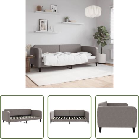 Sofá cama 2 en 1 -  Sofá cama sin colchón tela taupe 90x200 cm