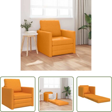 Sofá cama 60 cm -  Sofá cama 60cm Amarillo oscuro tela