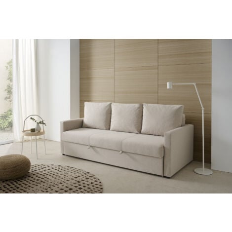 MATRIS Sofá Cama Alta Gama 3 Plazas Eden Beige