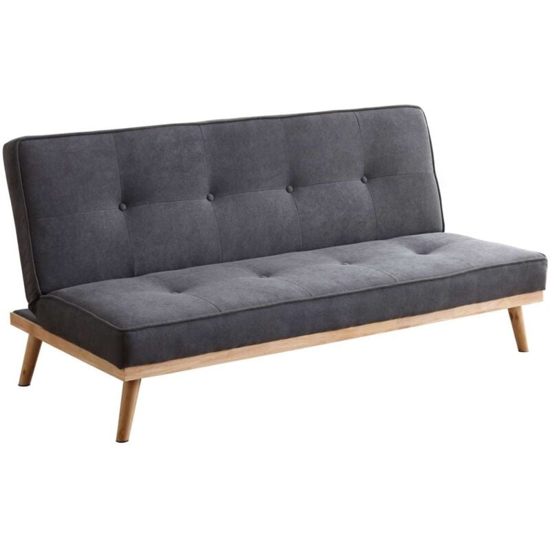 

Sofa cama clic clac modelo Fox tapizado gris 180 cm(ancho) 83 cm(altura) 75 cm(fondo). Color GRIS