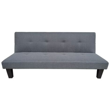 HM-ACTUALLY Sofá cama clic clac modelo Tinder tapizado gris, 170cm(ancho) 78cm(altura) 72cm(fondo).