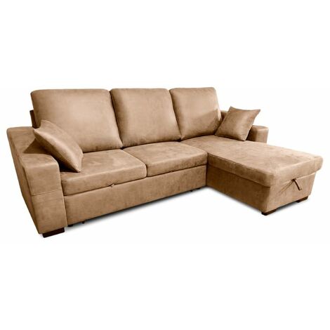 Sofá cama con chaiselongue reversible 4 plazas Edna Piedra (ancho) x 95cm (alto)