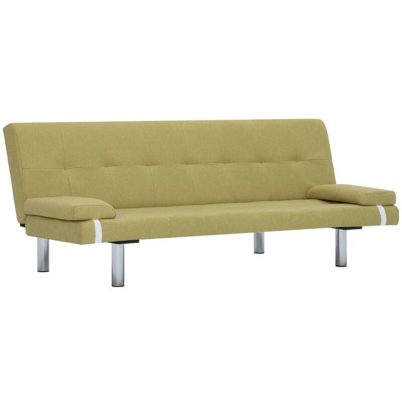 

Sofá Cama con Dos Almohadas de Poliéster Verde - Verde - Vidaxl