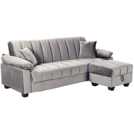 SALDOSYSTOCKS Sofa Cama con Puff Yadhi 210cm