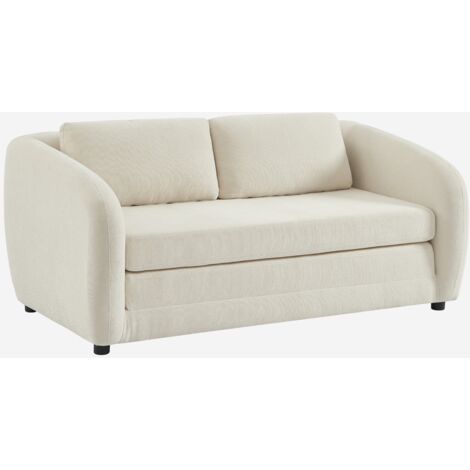 Sofá cama convertible con tejido chenilla, 2 plazas