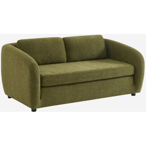 Sofá cama convertible con tejido chenilla, 2 plazas
