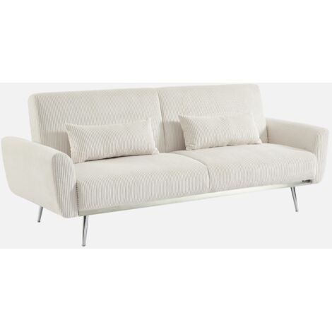 Sofá cama convertible de pana fina de 2-3 plazas