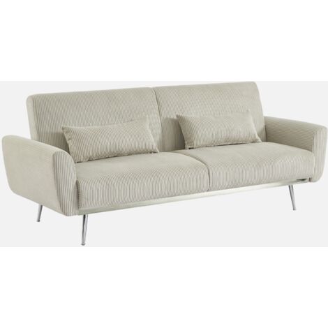 Sofá cama convertible de pana fina de 2-3 plazas