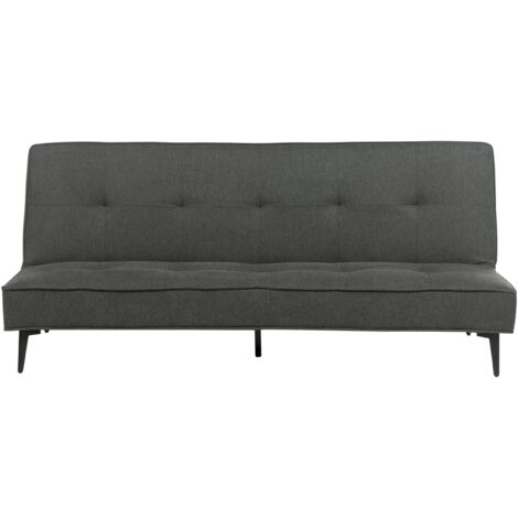 Sofá cama convertible moderno sin reposabrazos con respaldo abotonado gris oscuro Essvik