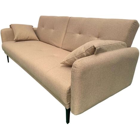 Sofá Cama Dack Salón Comedor Estilo Contemporáneo en Color Marrón de 3 Plazas 200 cm