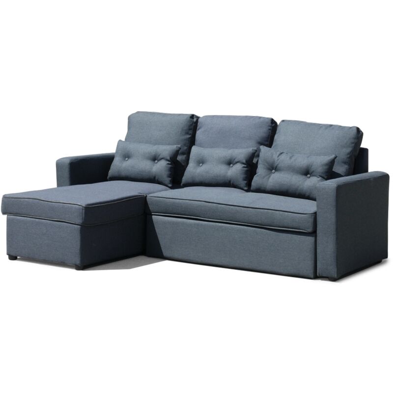 Sofá cama de esquina de 3 plazas con cojines para sala de estar
