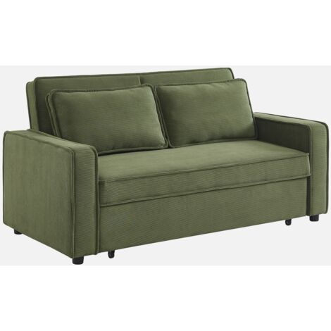 Sofá cama de pana, 2 plazas