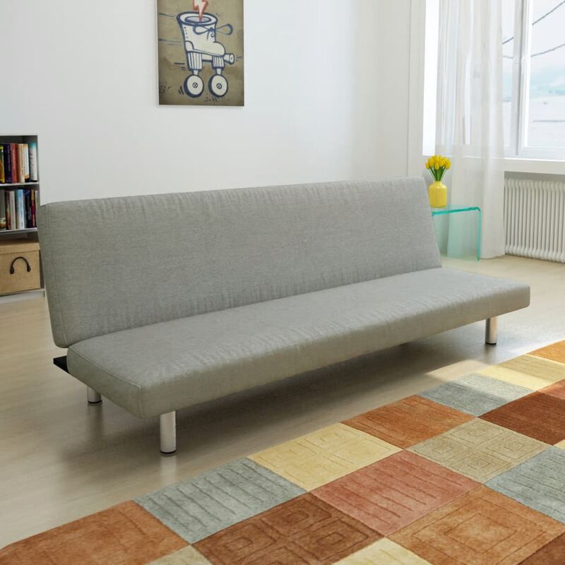 

Sofá cama de poliéster gris