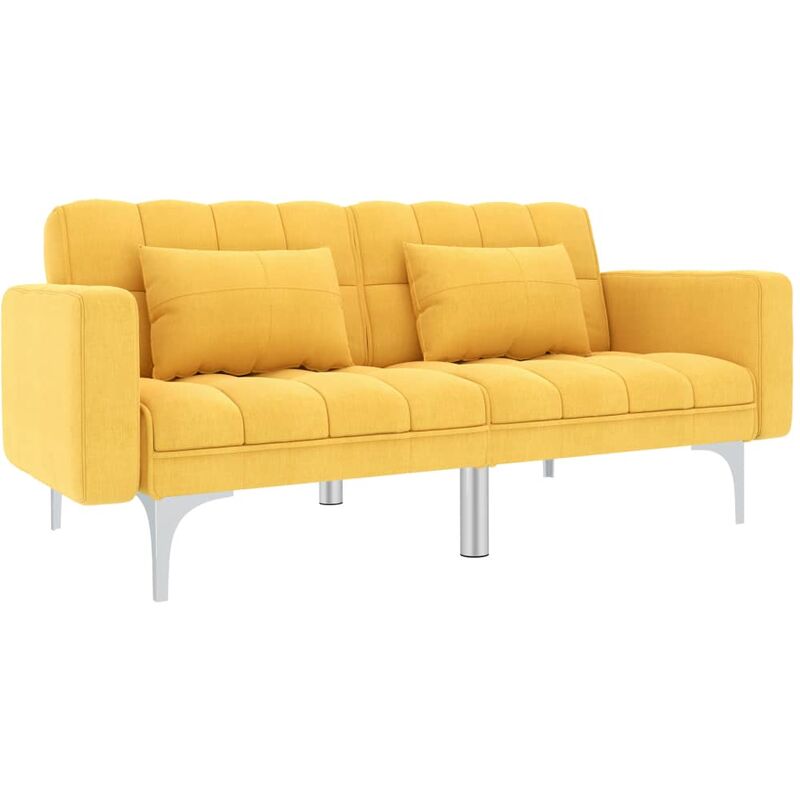 

Sofá cama de tela amarillo