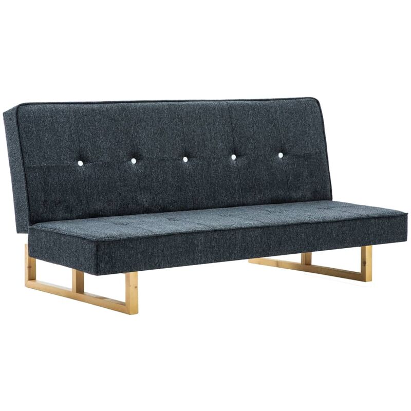 

Sofá cama de tela gris oscuro