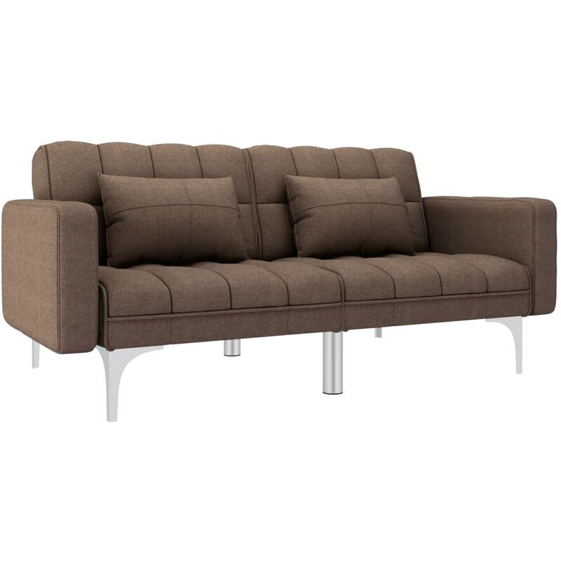 

Sofa cama de tela marron