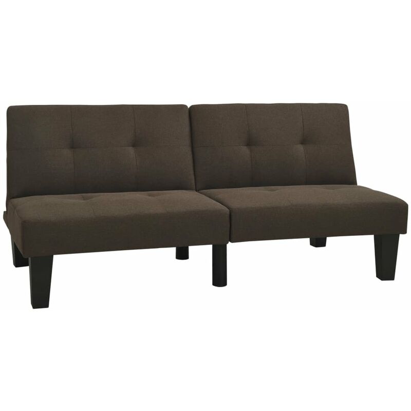 

Happyshopping - Sofa cama de tela marron oscuro