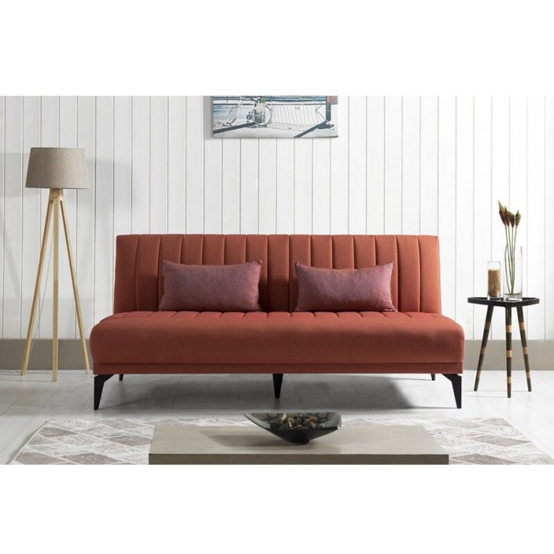 

Sofá cama de tres plazas 194X91 cm Santiago color naranja oscuro | naranja