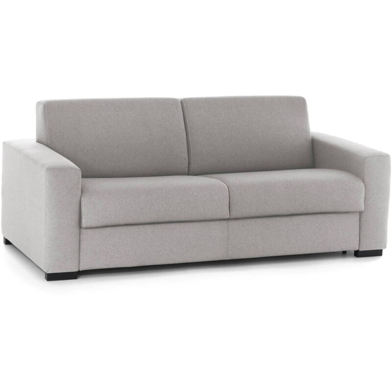 

Sofá cama Elisabetta de 3 plazas Sofá de salón, Made in Italy, Apertura giratoria con colchón y red incluidos, en tejido acolchado, con apoyabrazos