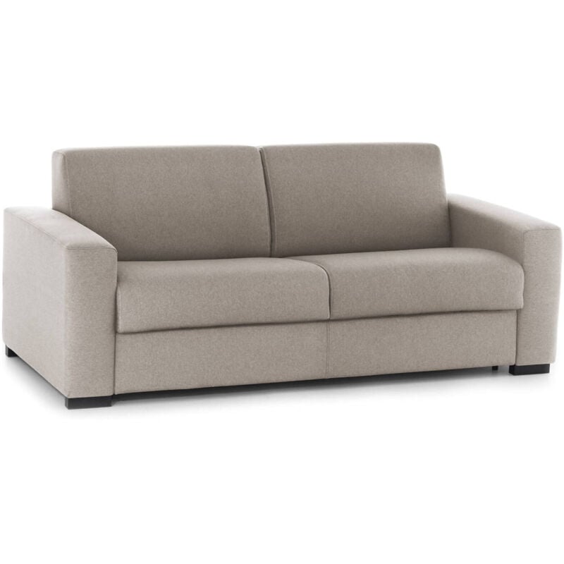 

Sofá cama Elisabetta de 3 plazas Sofá de salón, Made in Italy, Apertura giratoria con colchón y red incluidos, en tejido acolchado, con apoyabrazos