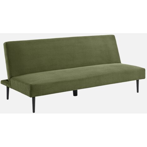 Sofá-cama en terciopelo de pana fina, 3 plazas