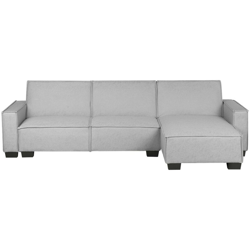 

Sofá cama esquinero gris claro izquierdo ROMEDAL