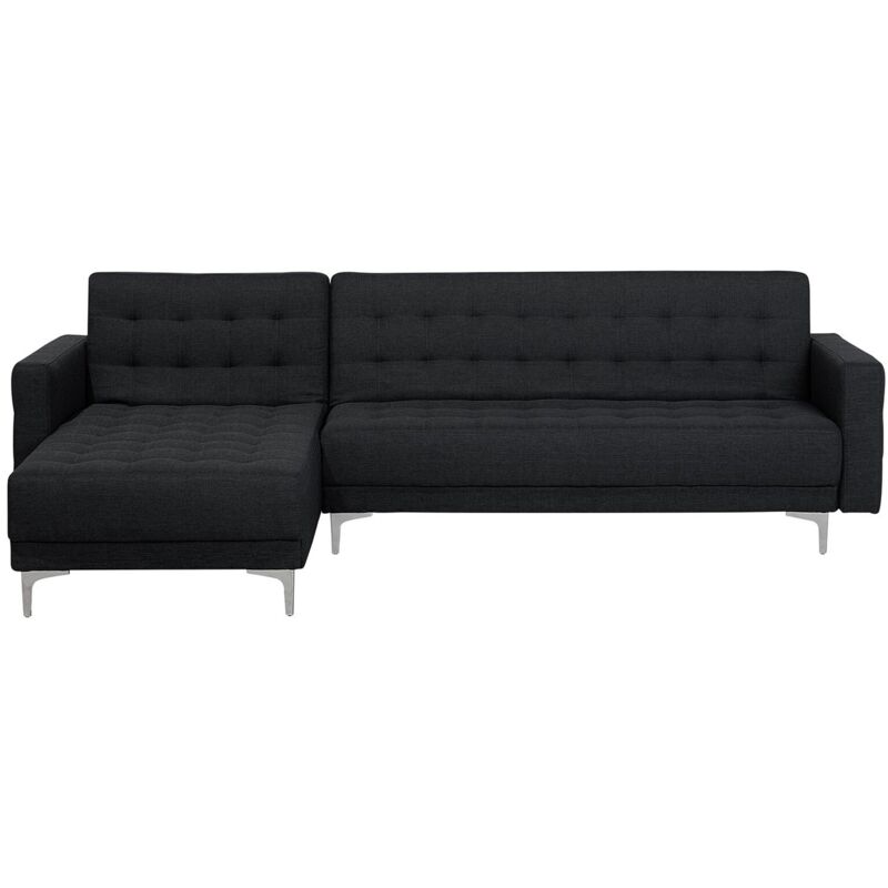 

Sofá cama esquinero 4 plazas tapizado gris grafito derecho ABERDEEN