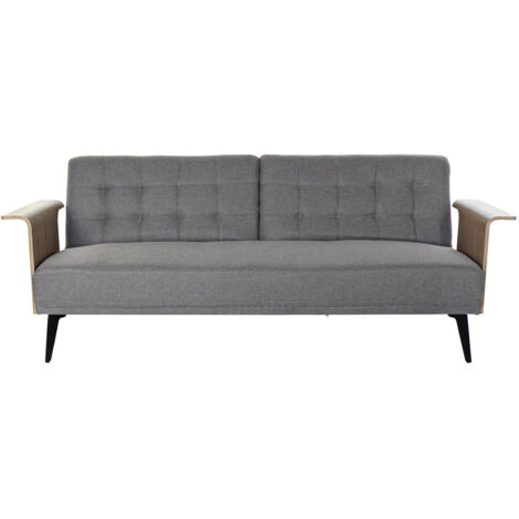 Sofa Cama Eucalipto Metal 203X87X81 Gris
