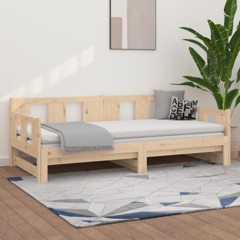 Sofá cama extraíble madera maciza de pino 2x(90x200) cm vidaXL