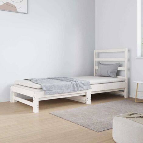 Sofá cama extraíble sin colchón blanco 2x(90x190) cm vidaXL