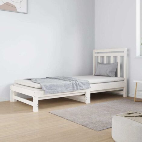 Sofá cama extraíble sin colchón blanco 2x(90x190) cm vidaXL