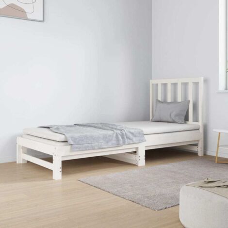 Sofá cama extraíble sin colchón blanco 2x(90x190) cm vidaXL