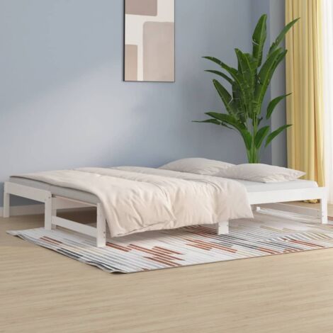 Sofá cama extraíble sin colchón blanco 2x(90x200) cm vidaXL