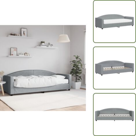 Sofá cama gris claro - vidaXL Sofá cama con colchón tela gris claro 80x200 cm - Sofá cama con espuma