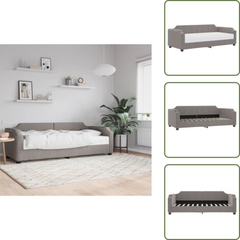 Sofá cama gris - vidaXL Sofá cama con colchón tela gris taupe 100x200 cm - Sofá cama con espuma