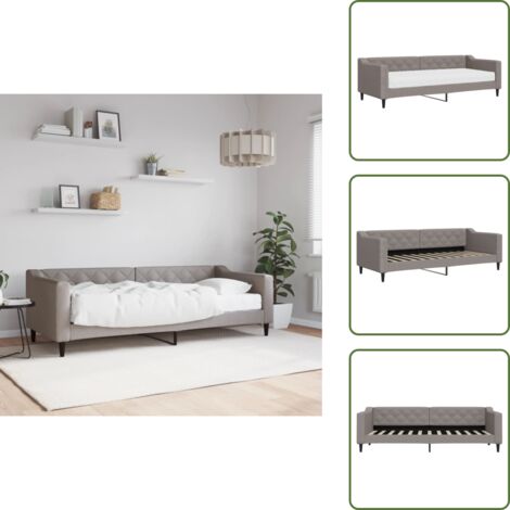 Sofá cama gris - vidaXL Sofá cama con colchón tela gris taupe 80x200 cm - Sofá cama moderno