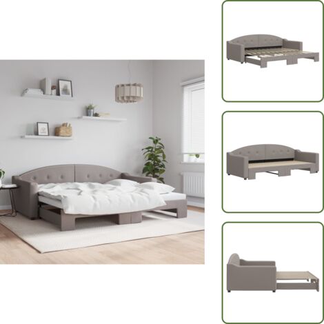 Sofá cama gris - vidaXL Sofá cama nido tela gris taupe 90x200 cm - Sofá cama para salón