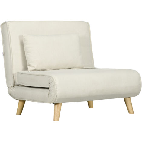 sofá cama individual 3 en 1 sillón cama plegable con respaldo ajustable y cojín para sala dormitorio oficina en casa carga 125 kg 90x78x79 cm