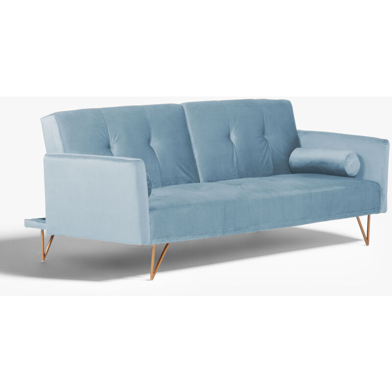 

Sofá Cama 3 plazas en Terciopelo Jehrd Azul Niágara Azul Niágara - Sklum