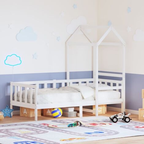 Sofá cama madera maciza de pino blanco 80x200 cm vidaXL