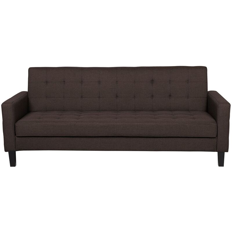 

Sofá cama 3 plazas marrón oscuro VEHKOO