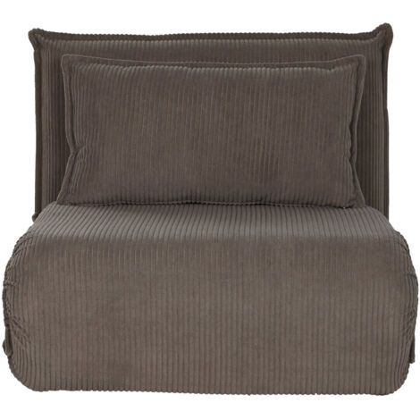 Sofa Cama Metal Poliester 83X85X70 Pana Gris Claro