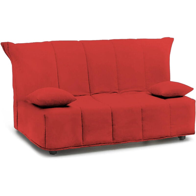 

Sofá cama Mina de 2 plazas Talamo Italia, Sofá de salón, Apertura del carrito, Made in Italy, en tejido acolchado, con cojines incluidos, Cm:
