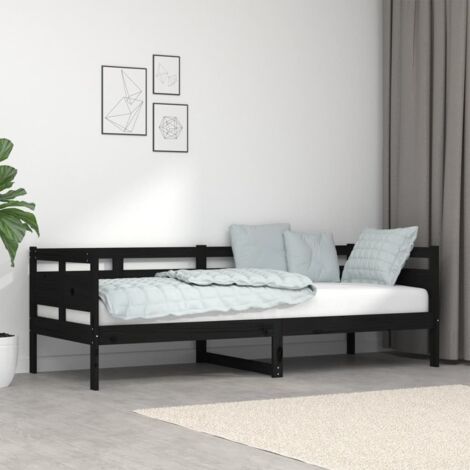 Sofá cama Moderno Cama para adulto madera maciza de pino negro 80x200 cm ES44632A